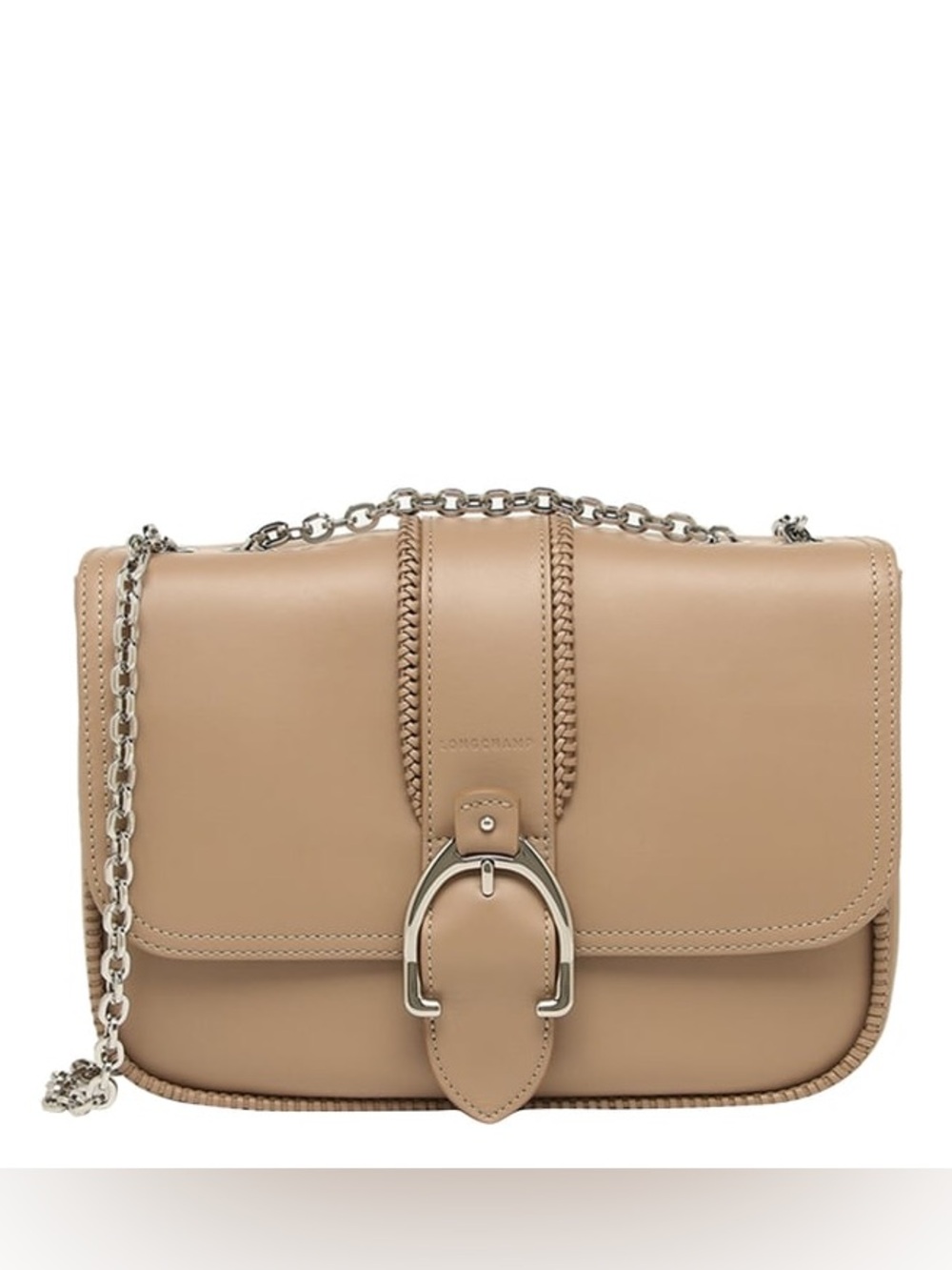 Longchamp Amazone Crossbody Convertible Leather Shoulder bag chain strap